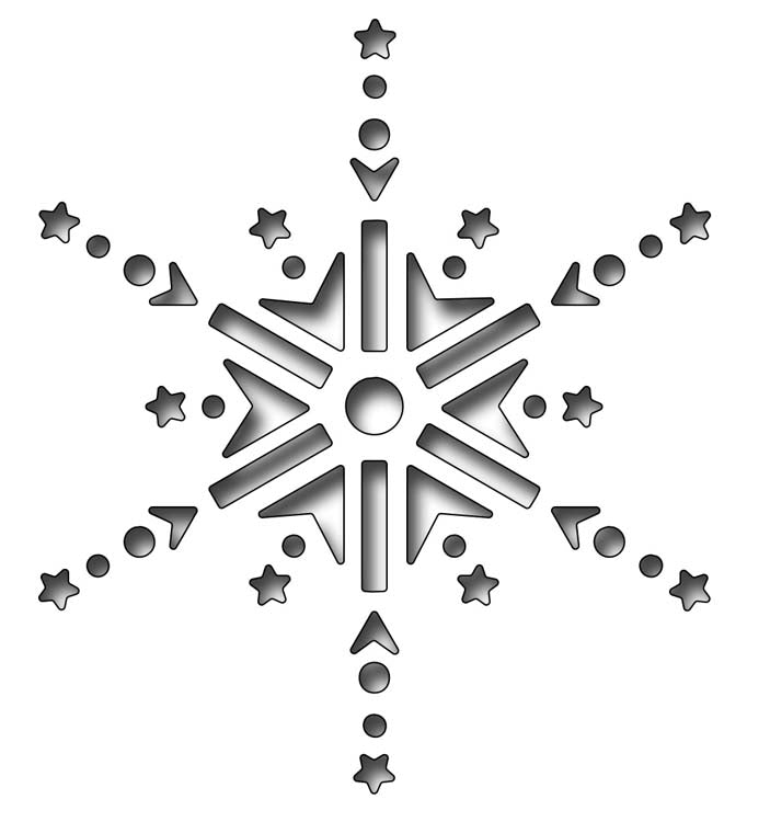 Frantic Stamper Cutting Die - Reverse Cut Jeweled Snowflake