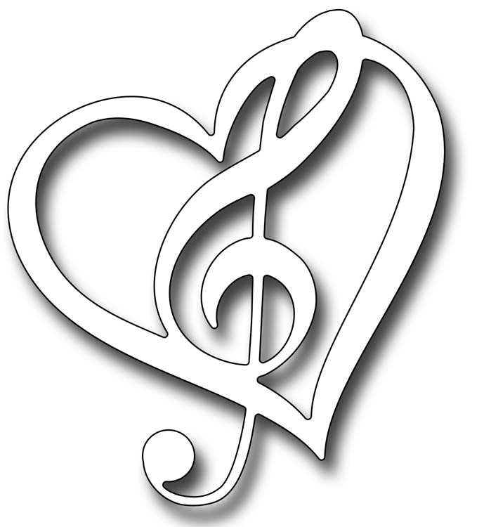 Frantic Stamper Cutting Die - Musical Heart