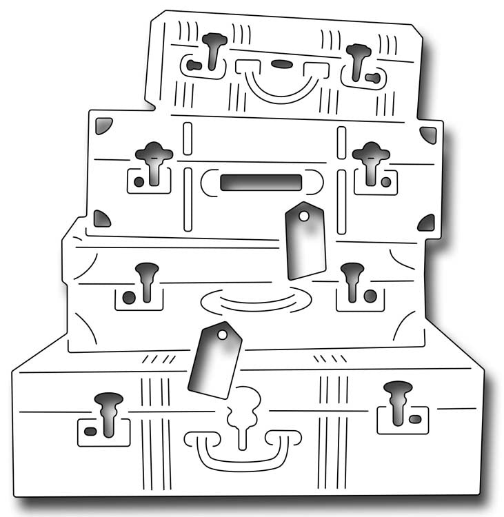 Frantic Stamper Cutting Die - Suitcase Stack