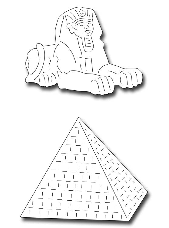 Frantic Stamper Cutting Die - Sphinx and Pyramid