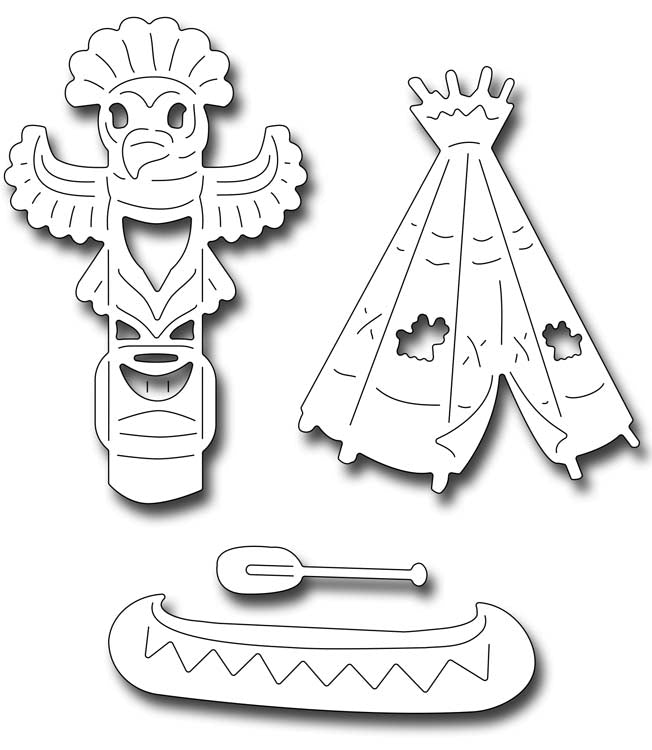 Frantic Stamper Cutting Die - Native American Icons