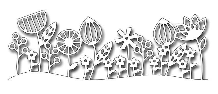 Frantic Stamper Cutting Die - Contemporary Floral Border