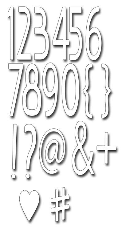 Frantic Stamper Cutting Die - Brooklyn Numbers