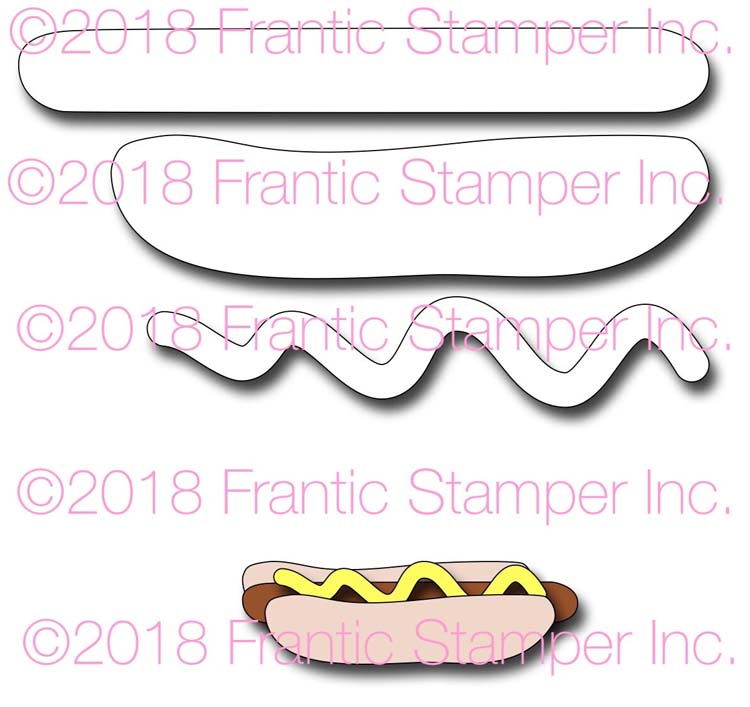 Frantic Stamper Cutting Die - Hot Dog