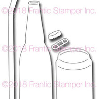 Frantic Stamper Cutting Die - Soda or Beer Bottle and Can