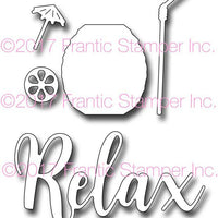 Frantic Stamper Cutting Die - Relax With A Drink