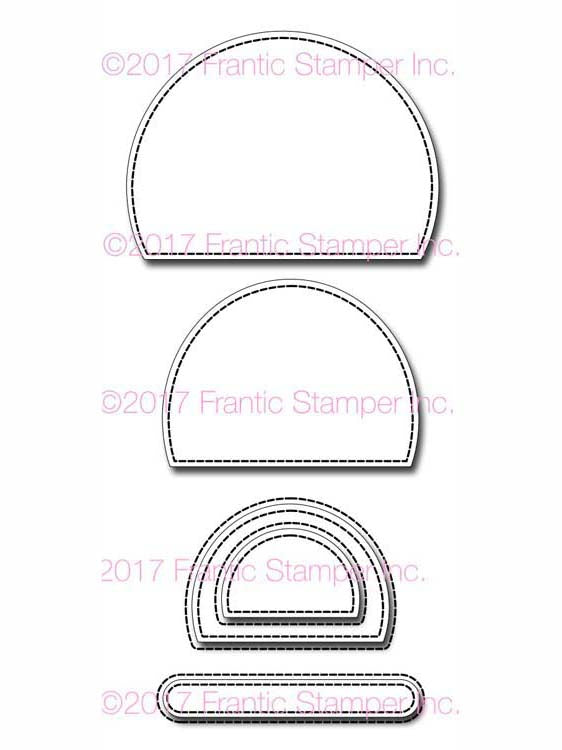 Frantic Stamper Cutting Die - Semi Circle Elementals