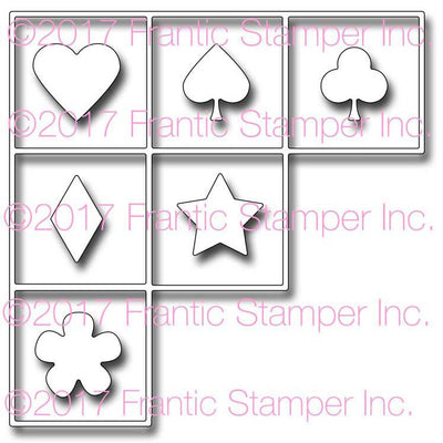 Frantic Stamper Cutting Die - Corner Grid and motifs