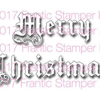 Frantic Stamper Cutting Die - Old English Merry Christmas