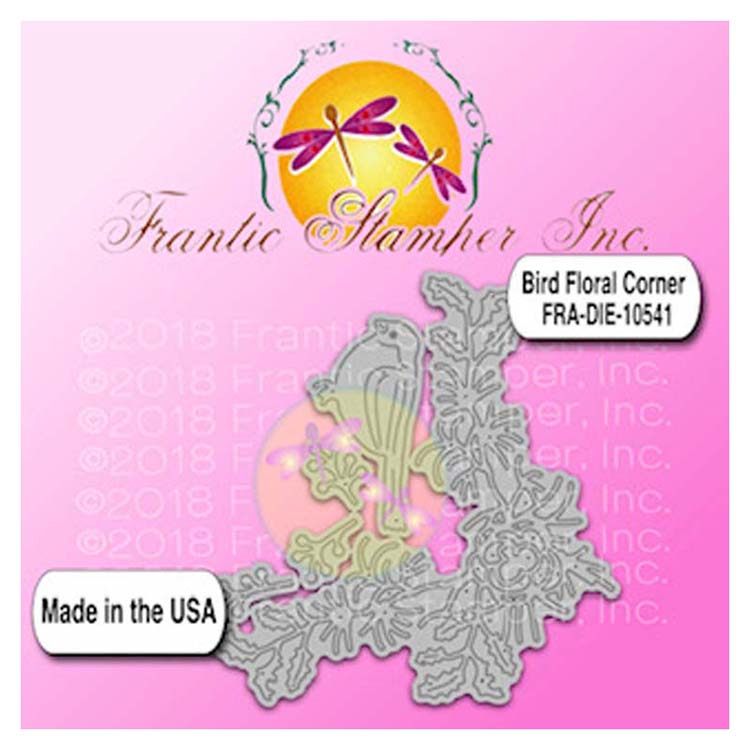 Frantic Stamper Cutting Die - Bird Floral Corner