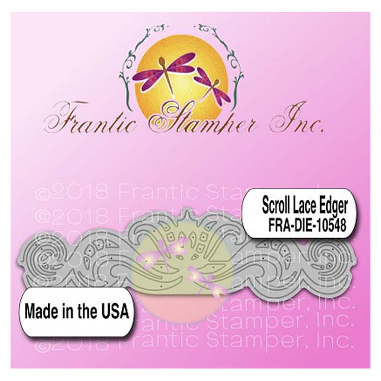 Frantic Stamper Cutting Die - Scroll Lace Edger