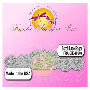 Frantic Stamper Cutting Die - Scroll Lace Edger