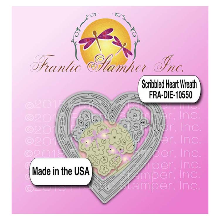 Frantic Stamper Cutting Die - Scribbled Heart Wreath
