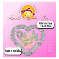 Frantic Stamper Cutting Die - Ruffled Heart Frame