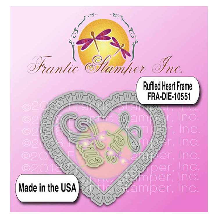 Frantic Stamper Cutting Die - Ruffled Heart Frame