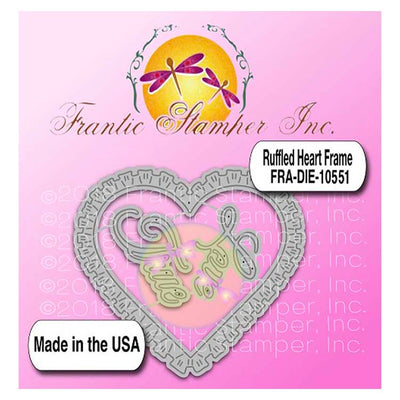 Frantic Stamper Cutting Die - Ruffled Heart Frame