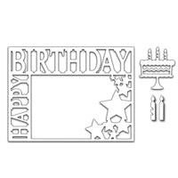 Frantic Stamper Cutting Die - Happy Birthday Frame (4) (disc)