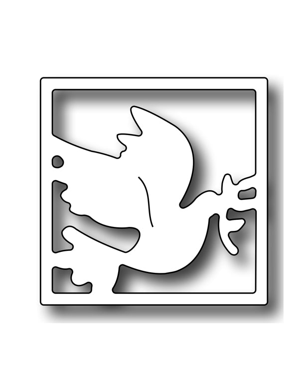 Frantic Stamper Cutting Die - Dove in Square