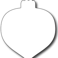 Frantic Stamper Cutting Die - Teardrop Christmas Bauble Background