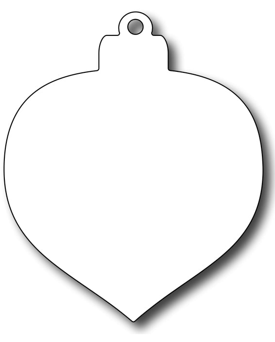 Frantic Stamper Cutting Die - Teardrop Christmas Bauble Background