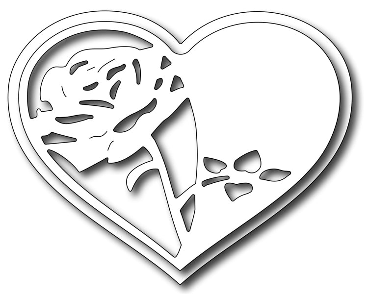 Frantic Stamper Cutting Die - Rose Heart