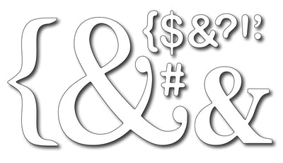 Frantic Stamper Cutting Die - Punctuation Set (set of 11 dies)
