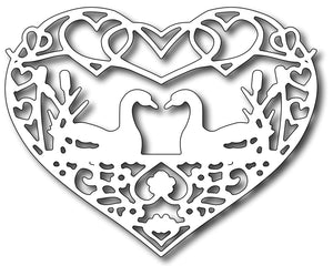 Frantic Stamper Cutting Die - Swans in Love Heart