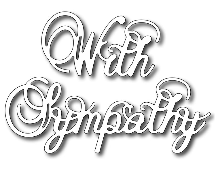 Frantic Stamper Cutting Die - With Sympathy (large)