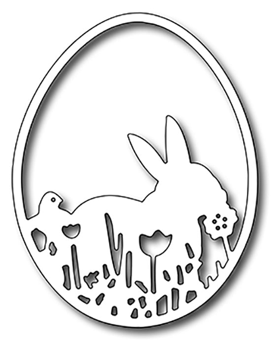 Frantic Stamper Cutting Die - Bunny Scene Egg