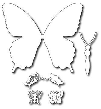 Frantic Stamper Cutting Die - Large Solid Swallowtail + Butterfly Icons
