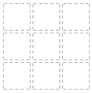 Frantic Stamper Cutting Die - 9 Spot Stitched Grid