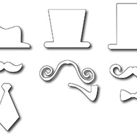 Frantic Stamper Cutting Die - Fancy Sirs Hats & Mustaches (set of 9 dies)