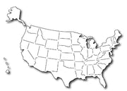 Frantic Stamper Cutting Die - USA Map (set of 3 dies)