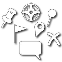 Frantic Stamper Cutting Die - Map Icons (set of 7 dies)