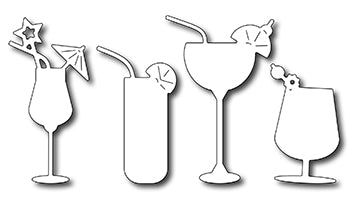 Frantic Stamper Cutting Die - Tropical Drinks (set of 4 dies)