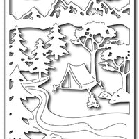 Frantic Stamper Cutting Die - Summer Camping in the Wildwood Card Panel