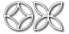 Frantic Stamper Cutting Die - Lattice Flower Accents (set of 2 dies)
