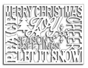Frantic Stamper Cutting Die - Christmas Words Card Panel