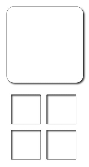 Frantic Stamper Cutting Die - Framed Four-Square Windows