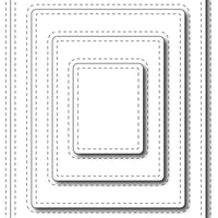 Frantic Stamper Cutting Die - Stitched Rectangles