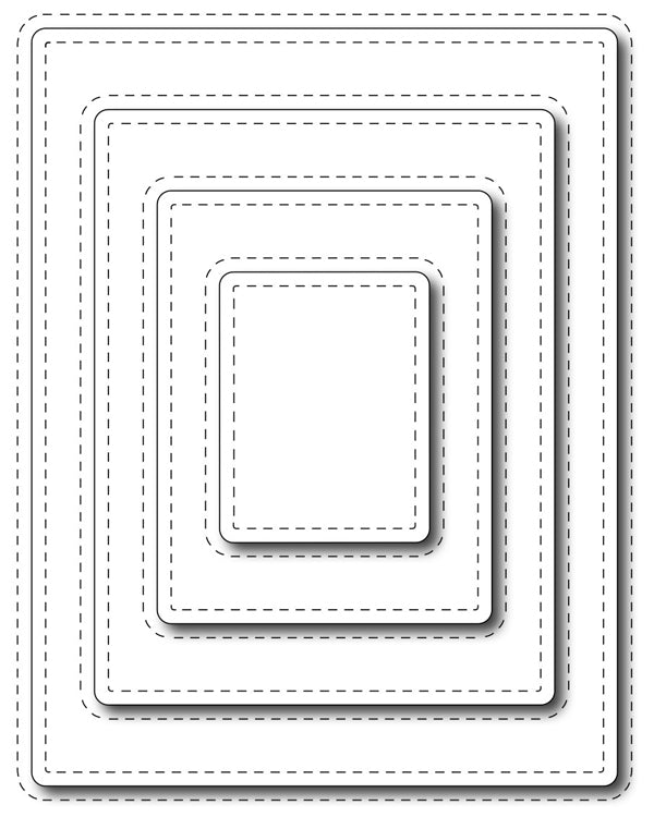 Frantic Stamper Cutting Die - Stitched Rectangles