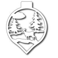 Frantic Stamper Cutting Die - Deer in Woods Ornament