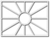 Frantic Stamper Cutting Die - Sun Rays Quilted Card Panel