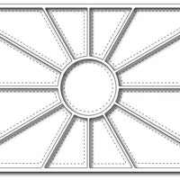Frantic Stamper Cutting Die - Sun Rays Quilted Card Panel