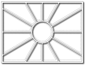 Frantic Stamper Cutting Die - Sun Rays Quilted Card Panel
