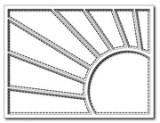 Frantic Stamper Cutting Die - Corner Sun Rays Quilt Panel