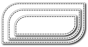 Frantic Stamper Cutting Die - Stitched Petal Rectangles