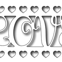 Frantic Stamper Cutting Die - Love Card Band