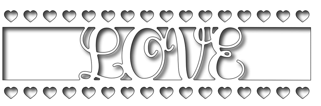 Frantic Stamper Cutting Die - Love Card Band