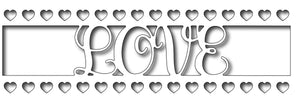 Frantic Stamper Cutting Die - Love Card Band